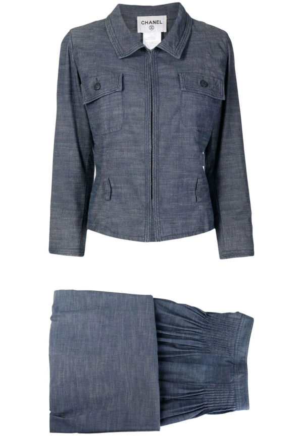 CHANEL Pre-Owned tvådelat set från 2003 - Blå