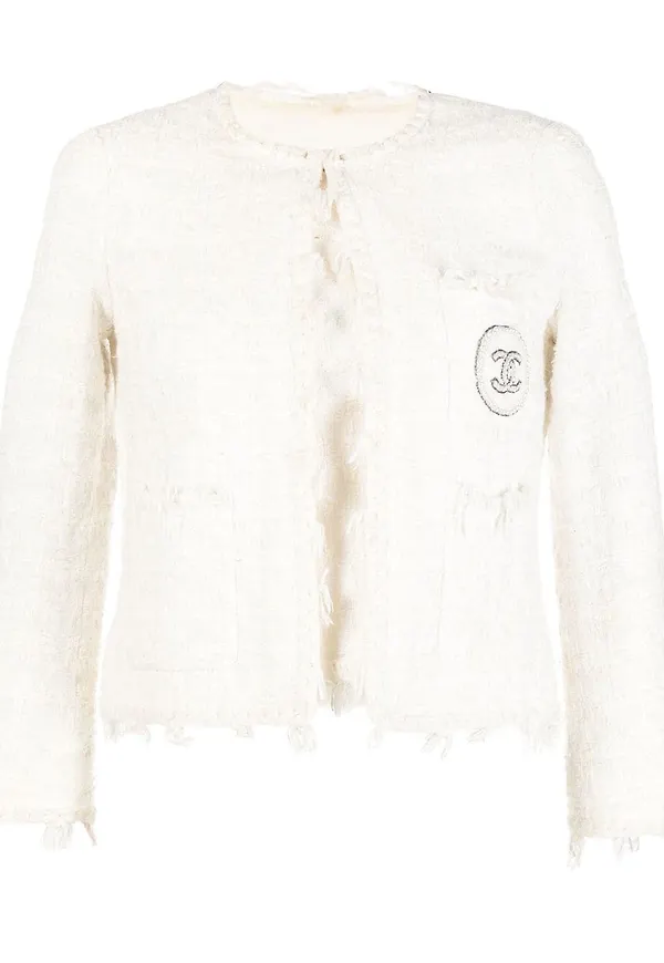 CHANEL Pre-Owned tweedjacka från 2005 - Vit
