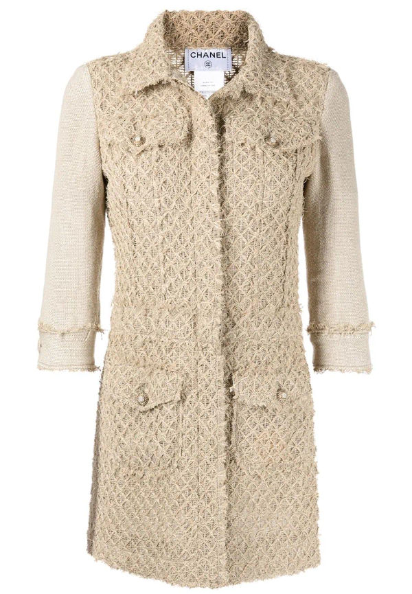 CHANEL Pre-Owned tweedjacka från 2010 - Brun