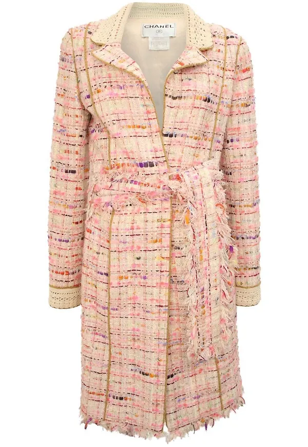 CHANEL Pre-Owned tweedkappa från 2004 - Rosa