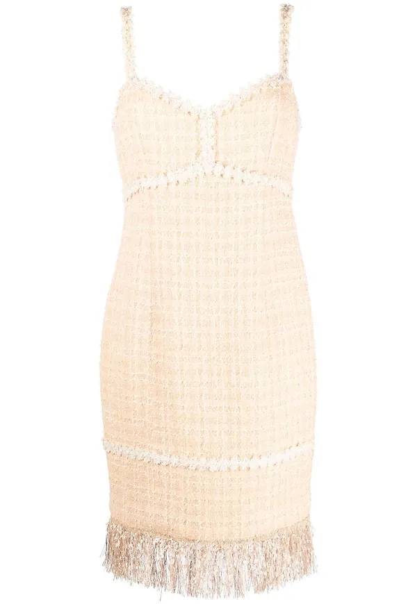 CHANEL Pre-Owned tweedklänning från 1995 - Rosa