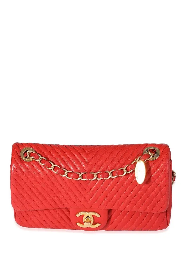 CHANEL Pre-Owned V-Stitch axelväska - Röd
