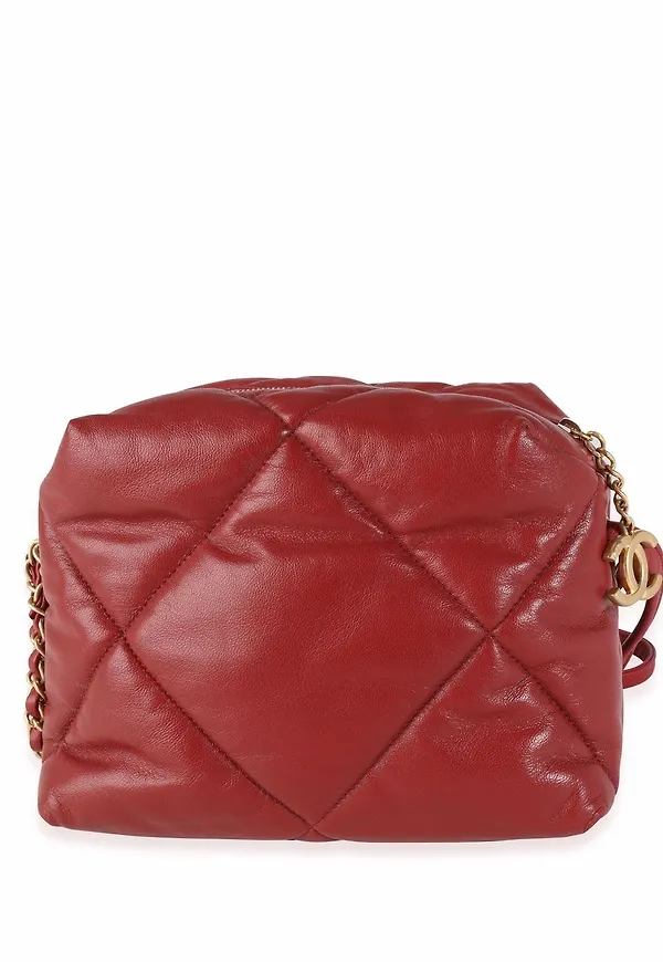CHANEL Pre-Owned vadderad quiltad axelväska - Röd