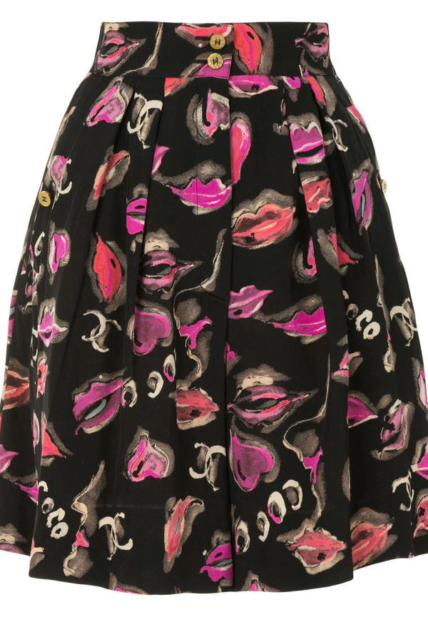 CHANEL Pre-Owned vida shorts med tryck - Svart