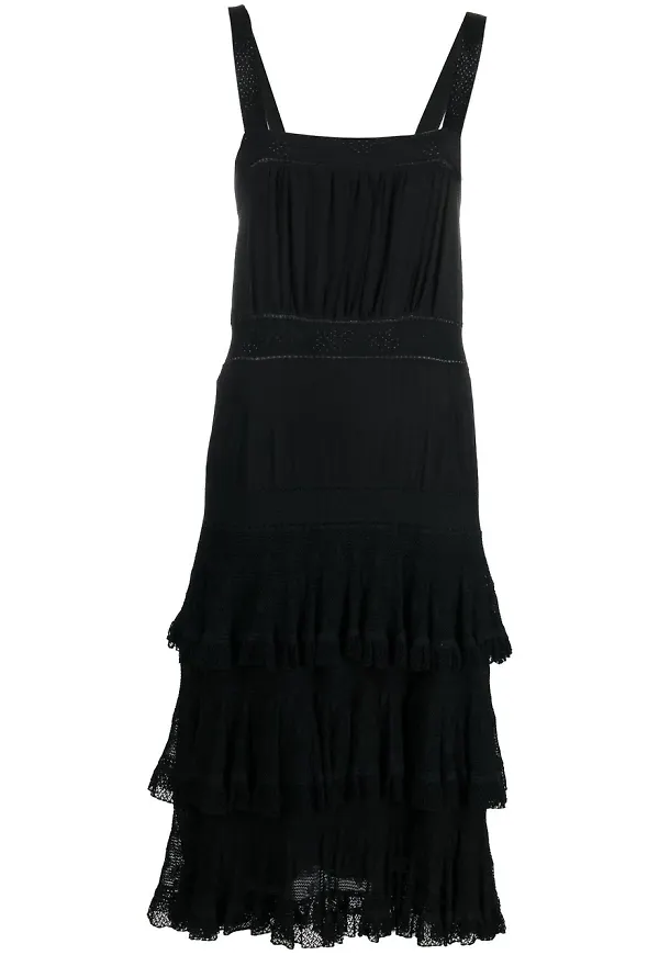 CHANEL Pre-Owned volangklänning från 2005 - Svart