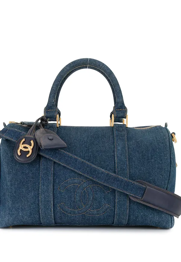 CHANEL Pre-Owned weekendväska från 1997 - Blå