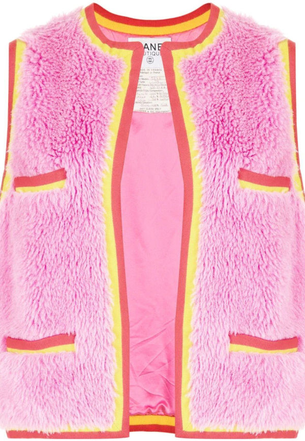 CHANEL Pre-Owned ärmlös jacka från 1990-talet - Rosa