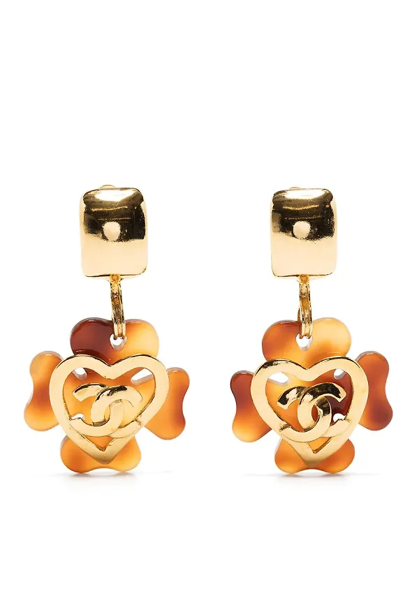 CHANEL Pre-Owned örhängen från 1995 - Brun
