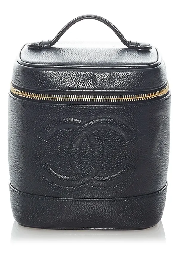 Chanel Vintage Pre-owned CC CAC Caviar Läder Vanity Väska Svart, Dam