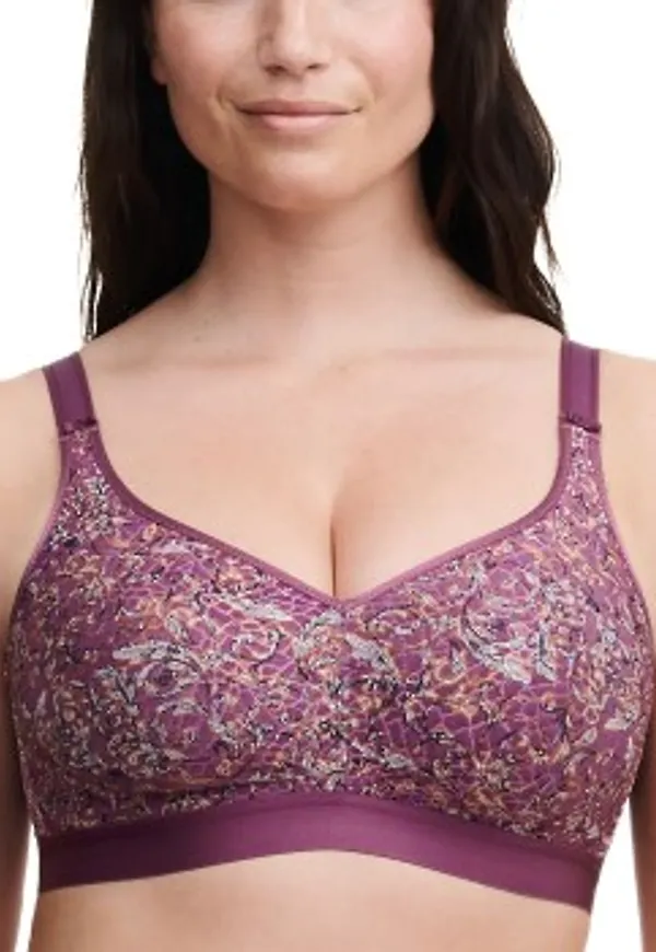 Chantelle BH C Magnifique Wirefree Support Bra Printed lila F 75 Dam