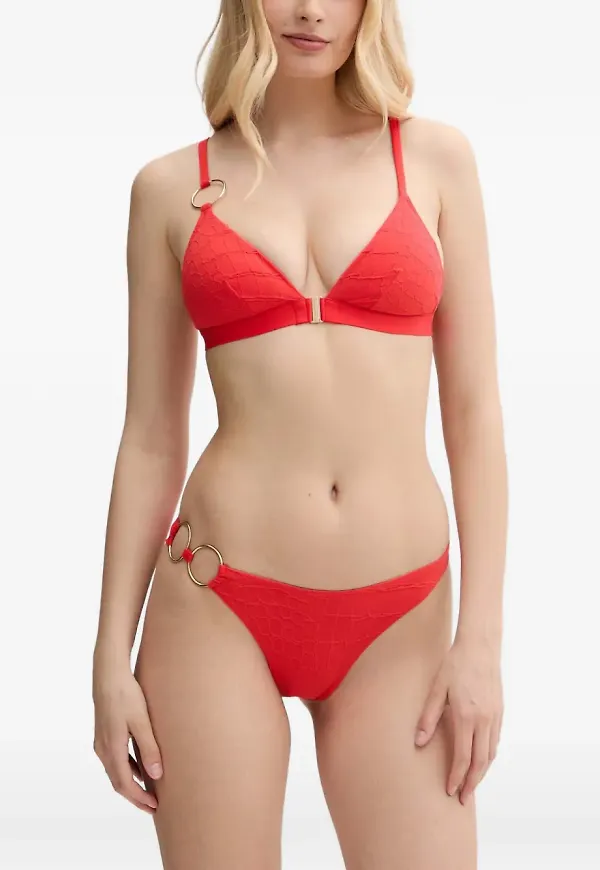 Chantelle bikiniöverdel med ringdetalj - Röd