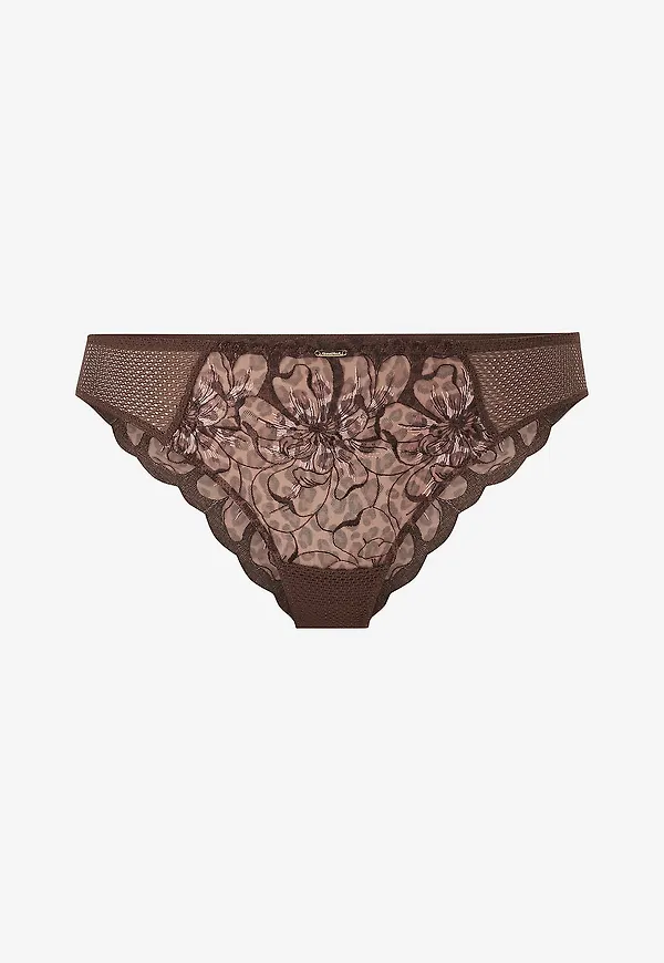 Chantelle - Trosor Fleurs Tanga - Brun