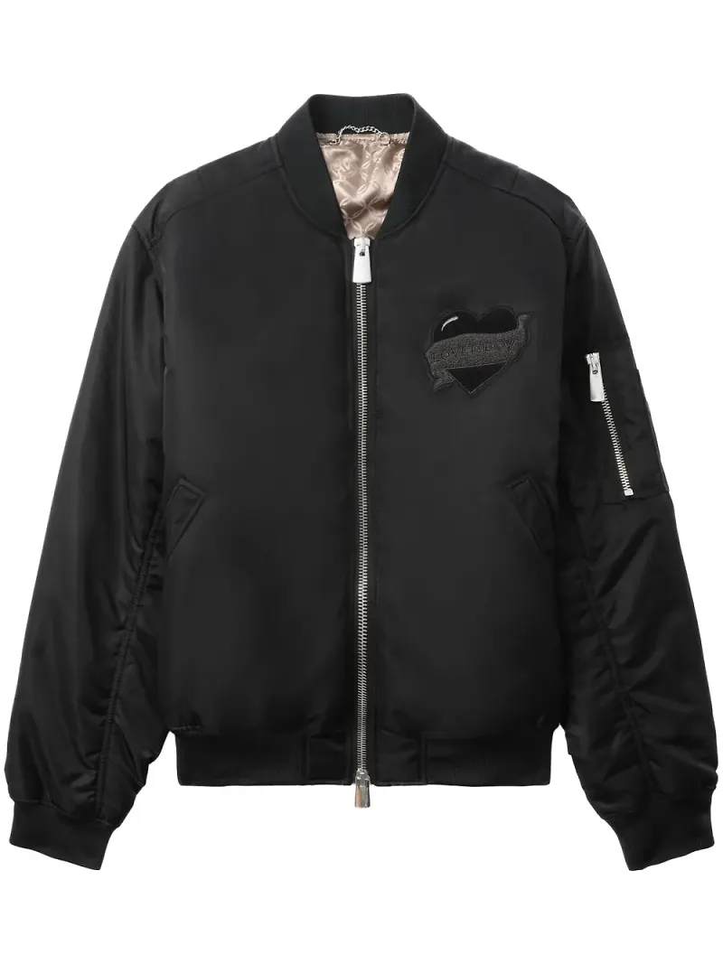 Charles Jeffrey Loverboy bomberjacka med logotypapplikation - Svart