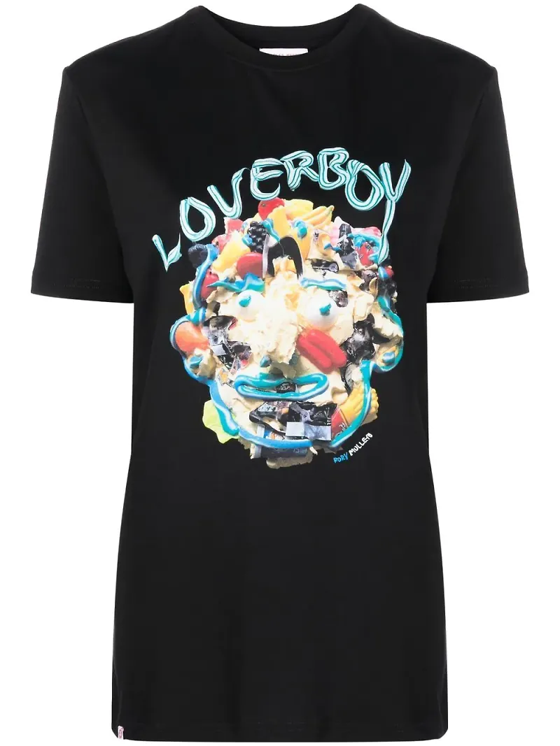 Charles Jeffrey Loverboy t-shirt med grafiskt tryck - Svart