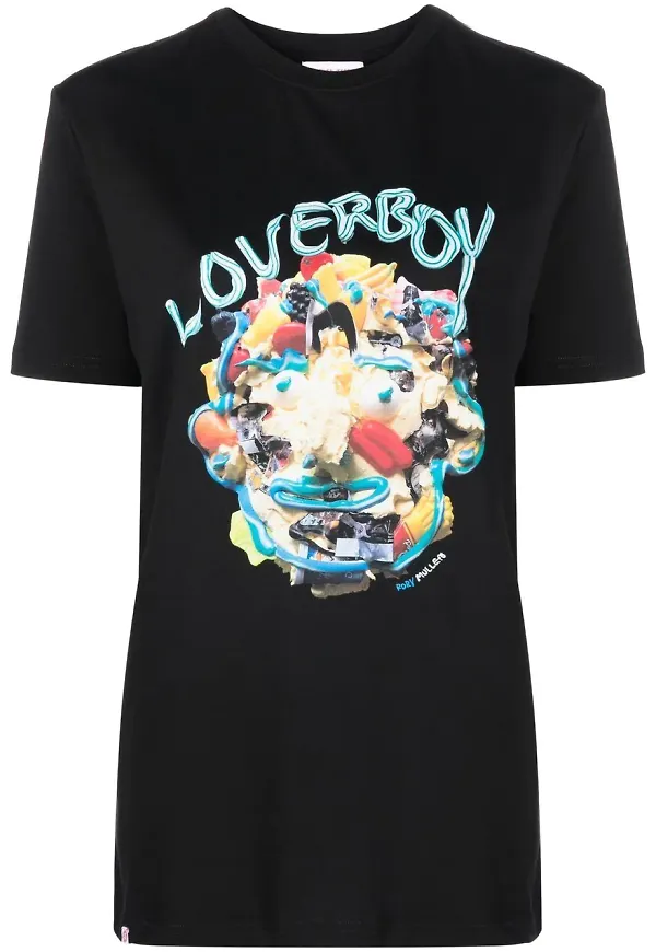 Charles Jeffrey Loverboy t-shirt med grafiskt tryck - Svart