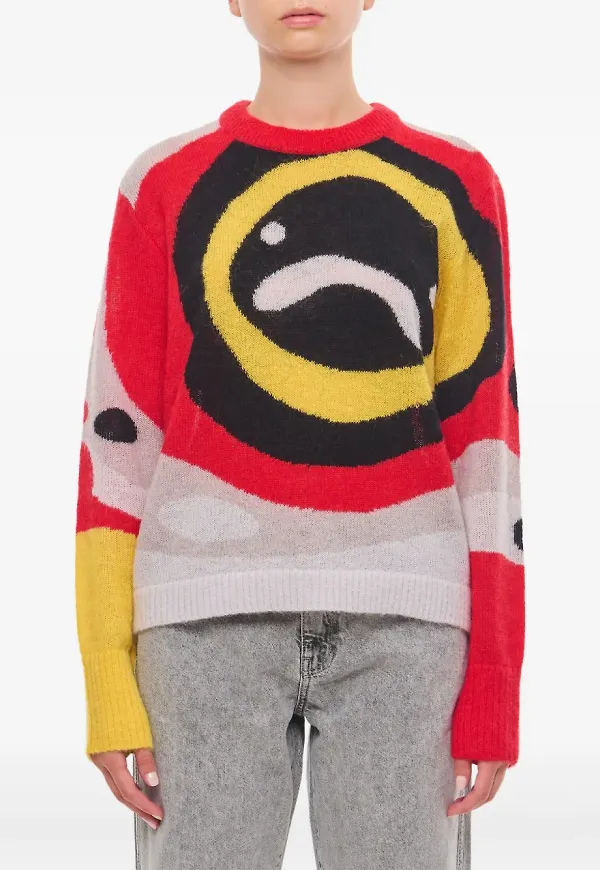Charles Jeffrey Loverboy tröja med abstrakt tryck - Flerfärgad