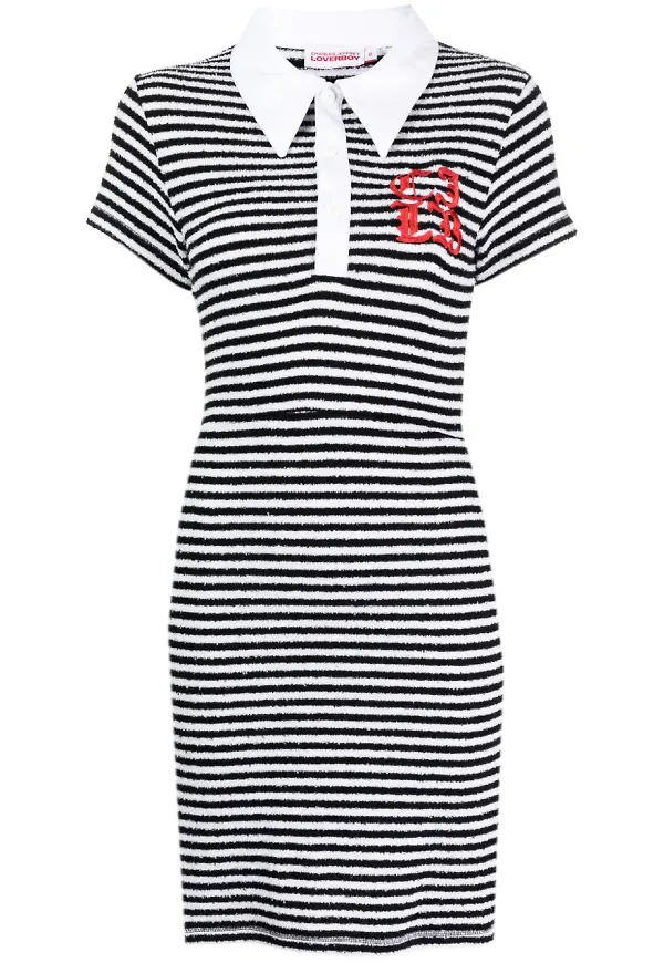 Charles Jeffrey Loverboy Wednesday randig miniklänning - Vit – Farfetch