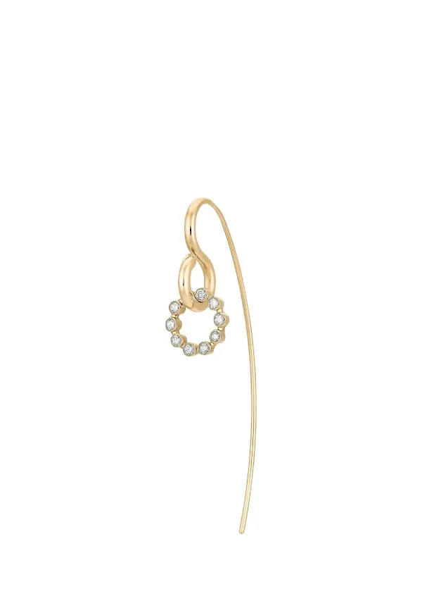 Charlotte Chesnais 18kt yellow gold Swing Unit diamond earring - Guldfärgad