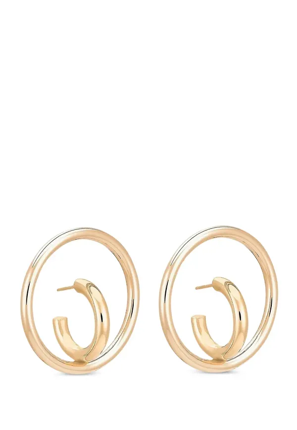 Charlotte Chesnais Saturn Blow Large earring - Guldfärgad