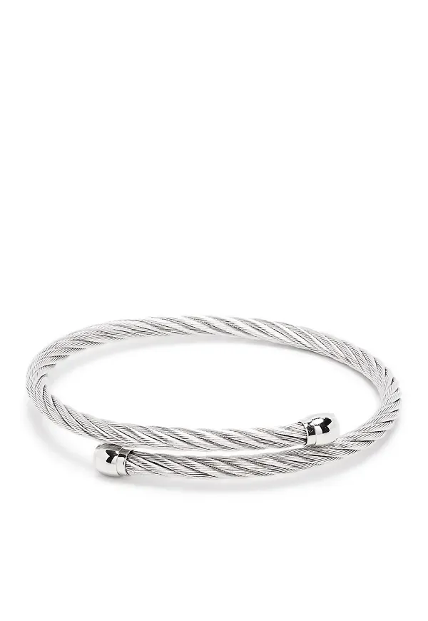 Charriol Celtic armring med repdetalj - Silverfärgad