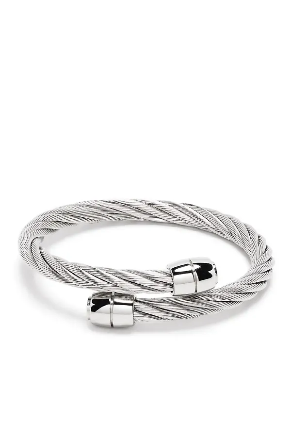 Charriol Celtic armring med repdetalj - Silverfärgad