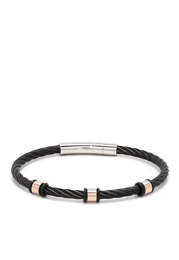 Charriol Celtic armring med repdetalj - Svart
