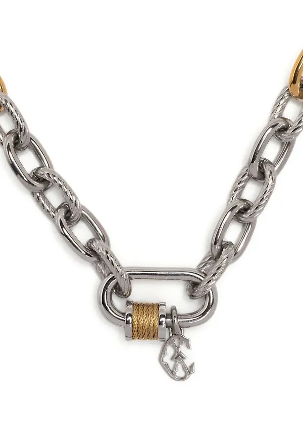 Charriol Forever Lock tvåfärgat halsband - Silverfärgad