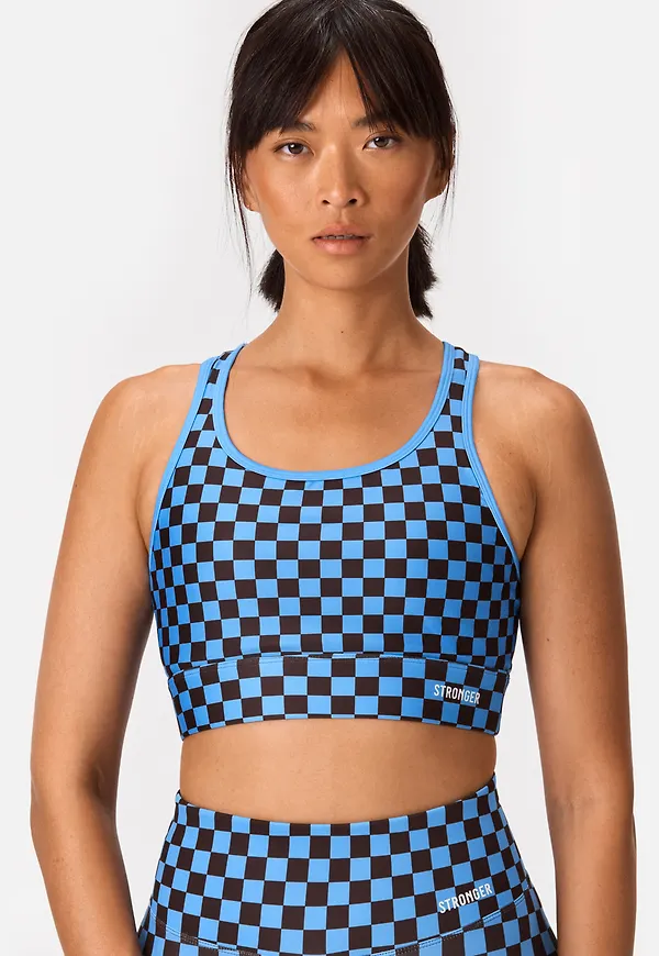 Checkered Sports Bra