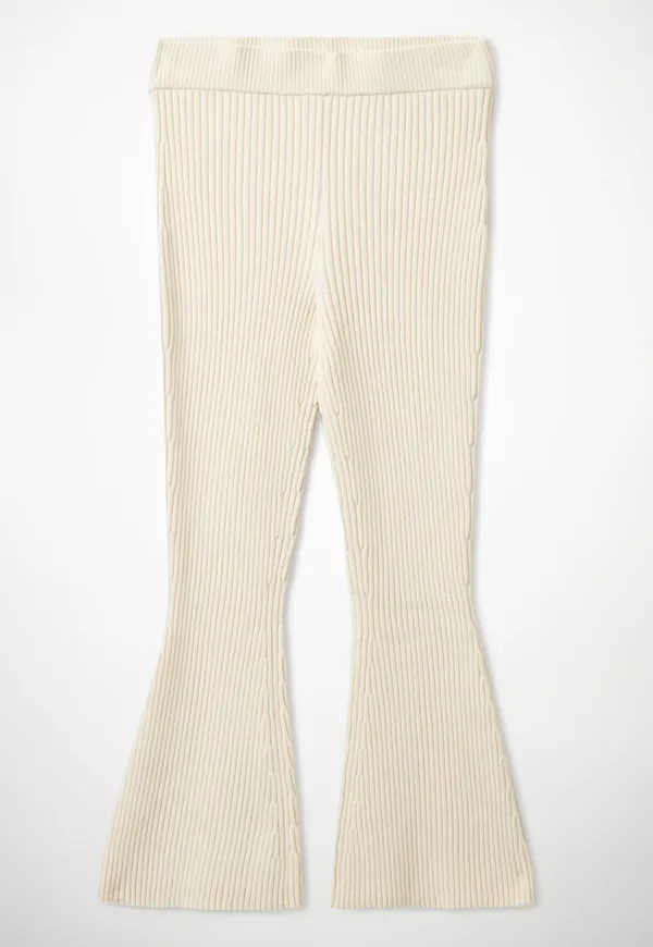 CHENILLE FLARED TROUSERS