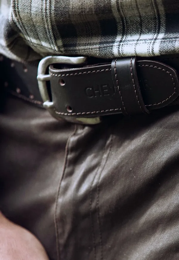 Chevalier Barrow Leather Belt Leather Brown