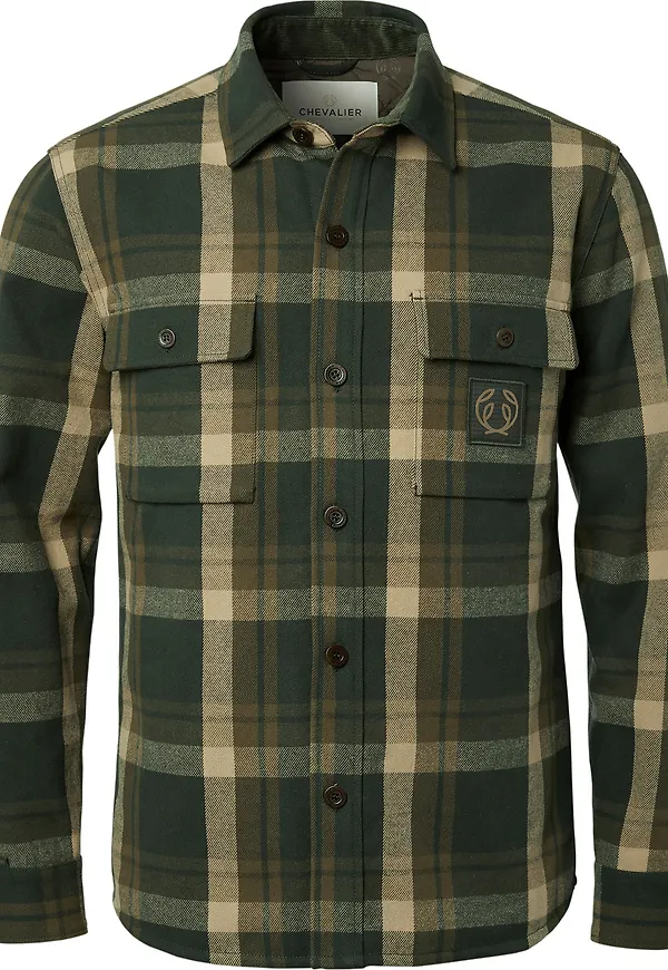 Chevalier Men's Axe Overshirt Green Checked