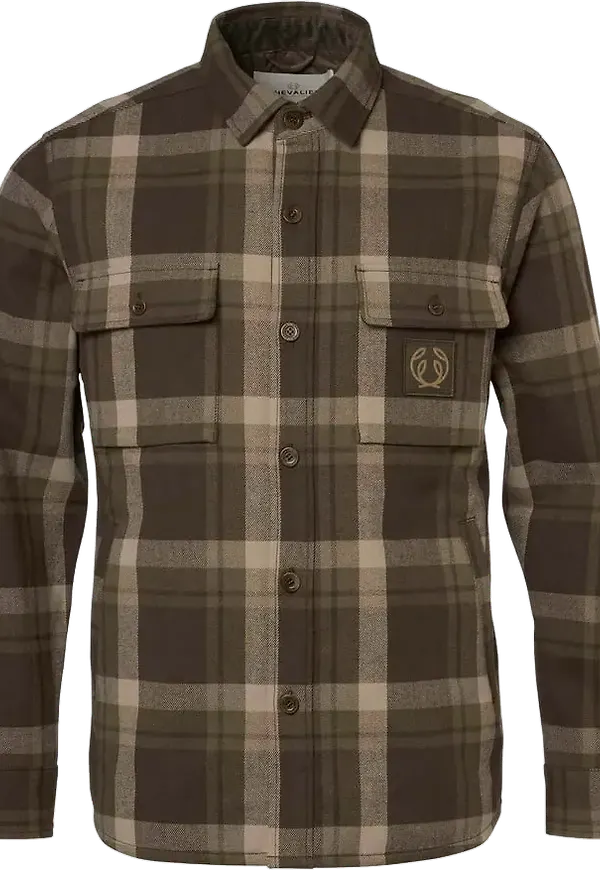 Chevalier Men's Axe Overshirt Timber Brown Checked