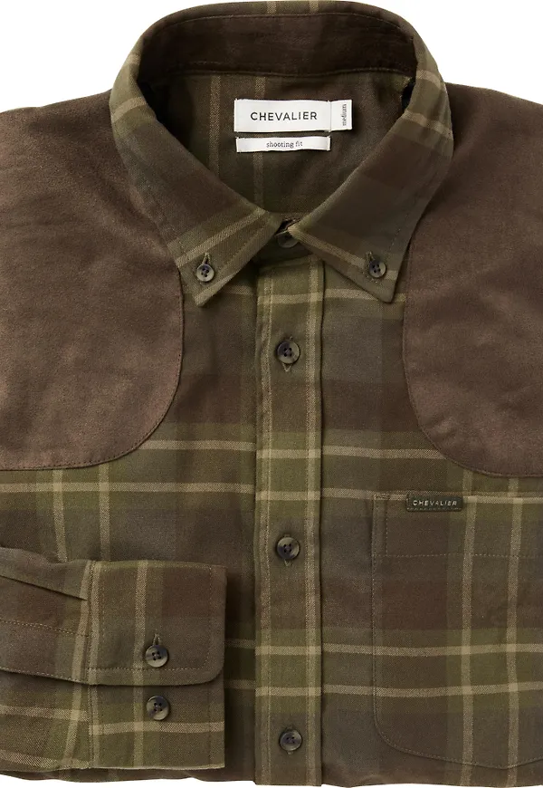 Chevalier Men's Chill Coolmax Shirt Pinegrove Green Checked