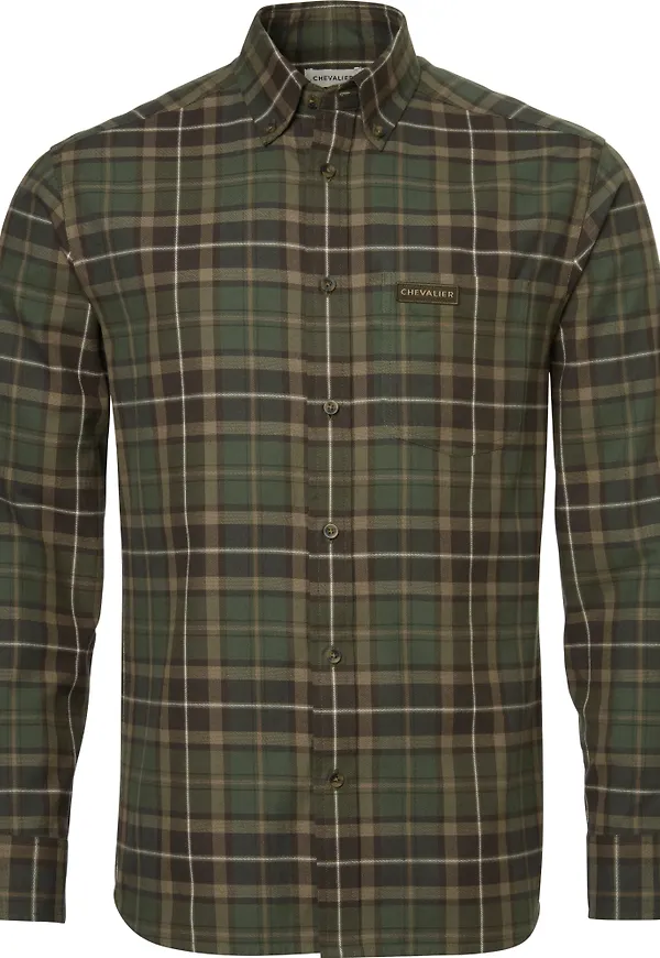 Chevalier Men's Teal Light Flannel Shirt Hemlock Green Checked