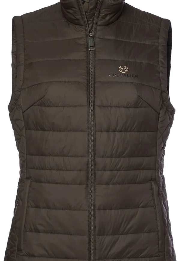 Chevalier Quintin Padded Vest Leather Women Brown