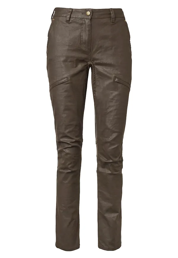 Chevalier Women's Vintage Pants Leather Brown