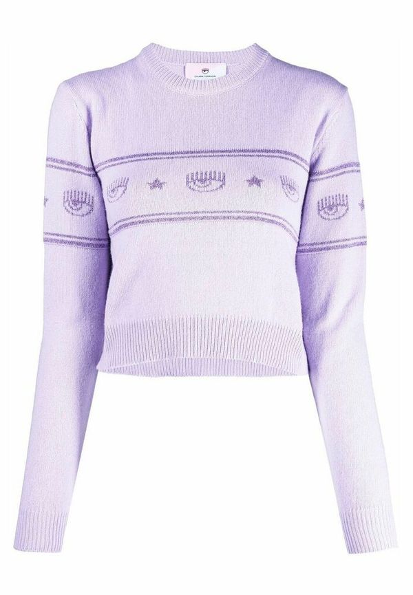 Chiara Ferragni Collection - Stickade tröjor & koftor - Lila - Dam - Storlek: S,Xs