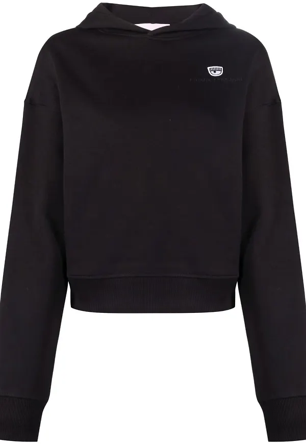 Chiara Ferragni hoodie med broderad logotyp - Svart