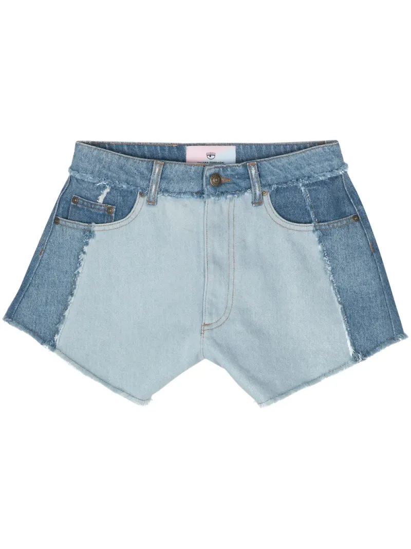 Chiara Ferragni jeansshorts med logotyp - Blå