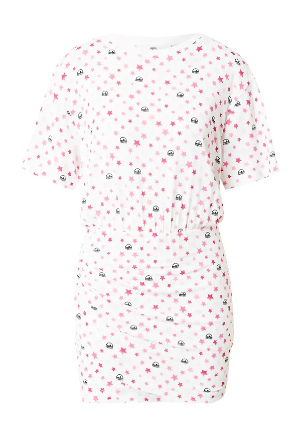 Chiara Ferragni Klänning 'J.MEDAGLIA' rosa / rosa / svart / vit