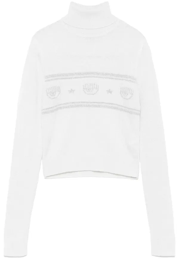 Chiara Ferragni tröja med Eyelike-motiv - Vit