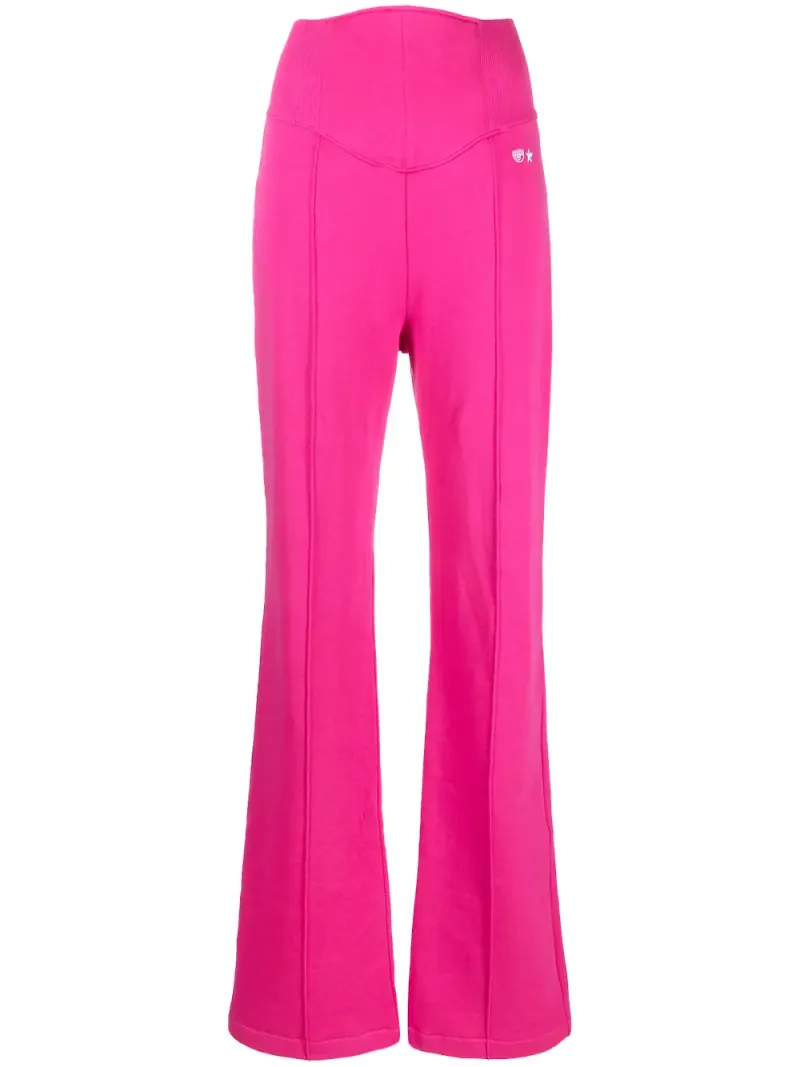 Chiara Ferragni utsvängda byxor med hög midja - Rosa