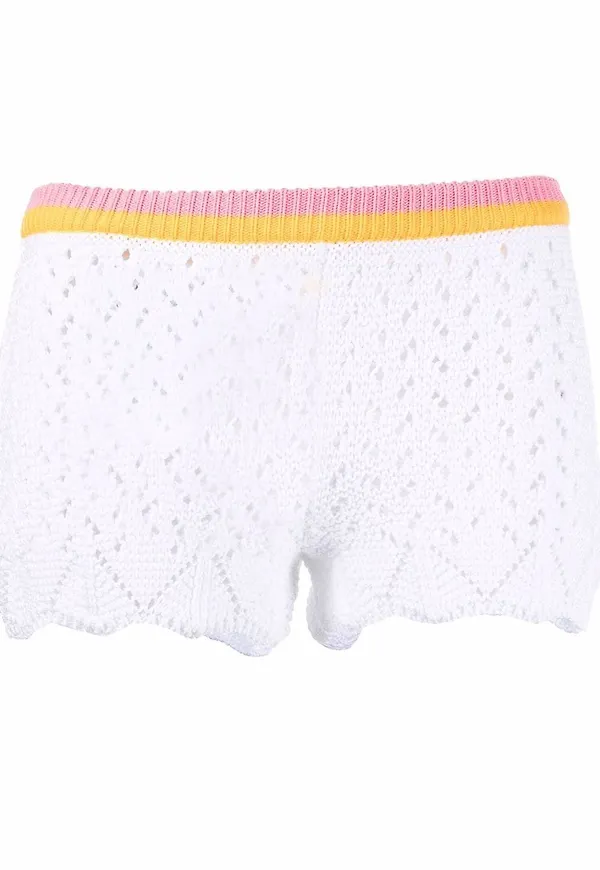Chiara Ferragni virkstickade inpassade shorts - Vit