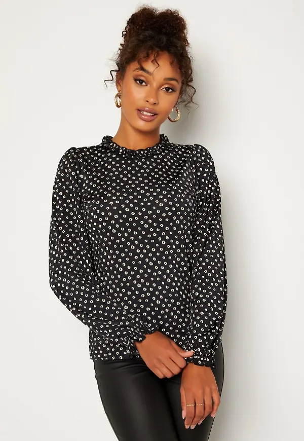 Chiara Forthi Romea puff sleeve top Cream / Patterned XS
