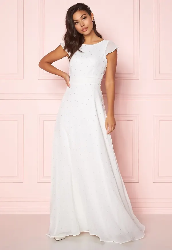 Chiara Forthi Rosanne pearl gown White 34