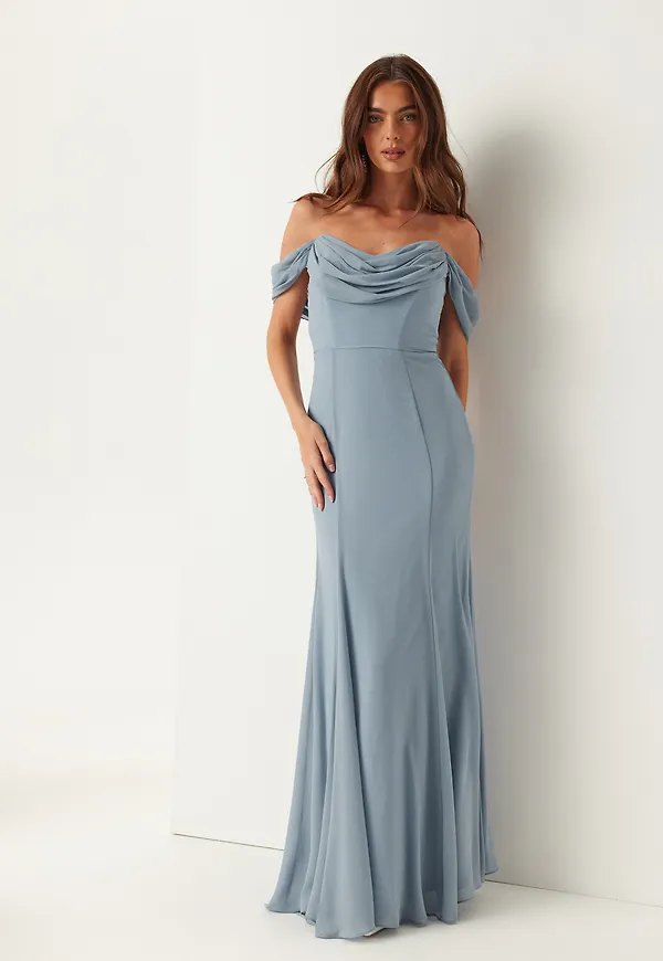 Chiffon Off Shoulder Maxi Dress
