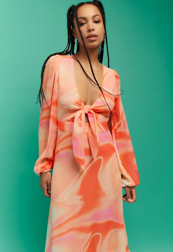 Chiffon party maxi dress