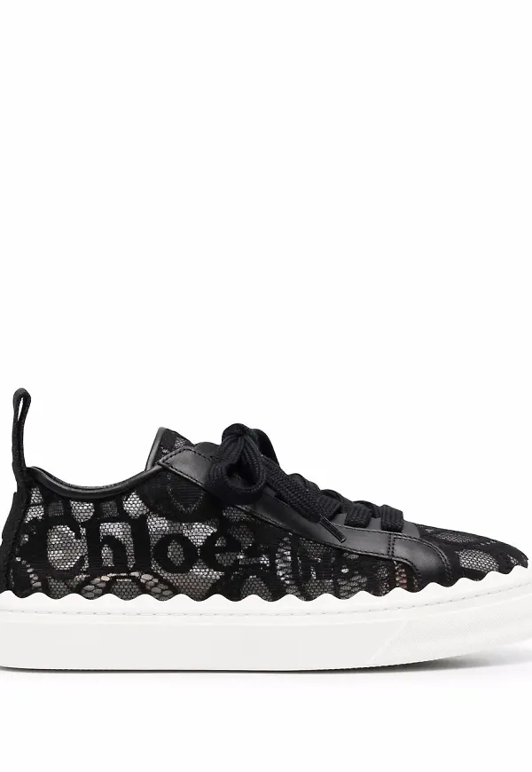 Chloé Lauren låga sneakers - Svart