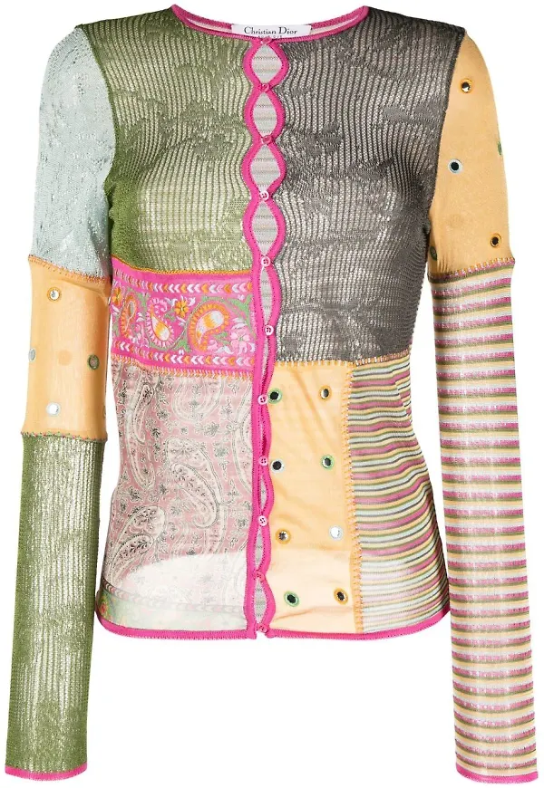 Christian Dior cardigan från 1990-talet - Grön