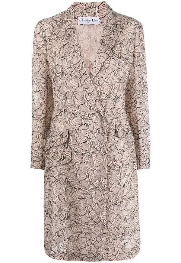 Christian Dior dubbelknäppt kappa från 2000-talet - Rosa